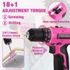 ValueMax 233PC Home Tool Kit Pink Tool Set Cordless Drill