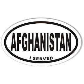 Afghanistan I Served Oval Bumper Sticker