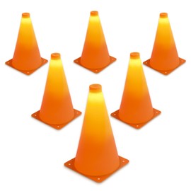 GoSports LED Light Up Sports Training Cones (6 Pack + Extra Set of Batteries)