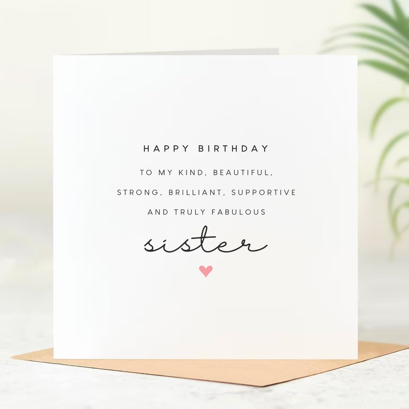 Happy Birthday Card For Sister Beautiful Poem Card