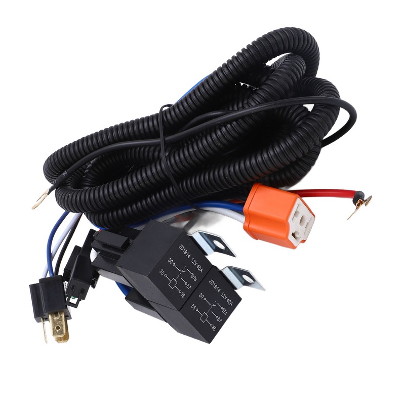 H4 Negative Headlight Relay Conversion Harness High Stability for H6054