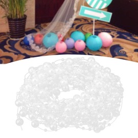 Beufee Artificial Pearl Beads Garland, Pearl String, String of Pearls Artificial Beads Chain Garland Pearls Beads String Pearl Party Garland Decoration Fishing Line Pearl Garland(White)