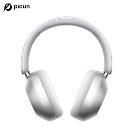 Picun F6 Headset, -52dB ANC Wireless Earbud, Head Tracking & 3D Spatial Audio, Electronic Hi-Fi Sound, App Control, Wireless Active Experience Headset Electronic Headphone - Color: Grey