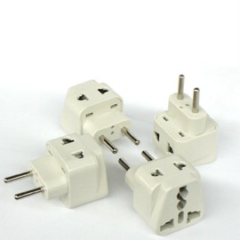 Most Europe, Turkey Universal 2 in 1 Travel Plug Adapter Grounded Type C - RoHS Compliant - 4 Pack - Tmvel