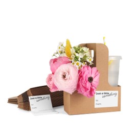 20 Pack Disposable Drink Carrier with Handle for 2 or 4 Cup — Kraft Paperboard Holder To Go, Paper Carriers for Hot or Cold Drinks, Includes 20 Stickers for Party Gift Decor, Birthday and Wedding