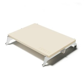 SKOTTI Stone Pizza Stone with Stainless Steel Holder for SKOTTI Grill, Ideal for Crispy Baking Results