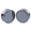 Decentraland 2 Pcs Black Organic Stone Plugs Ear Gauges Earrings