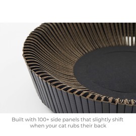 KATRIS Nest Cat Scratcher Lounge Bed (Midnight Black Un-Assembled)