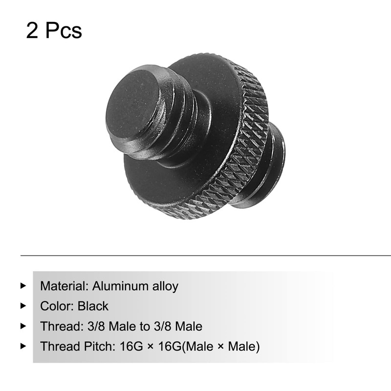 PATIKIL Mic Stand Adapter 3/8 Male to 3/8 Male Thread