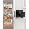 Haidms 10 Pack Black Door Knobs, Interior Door knobs, Privacy