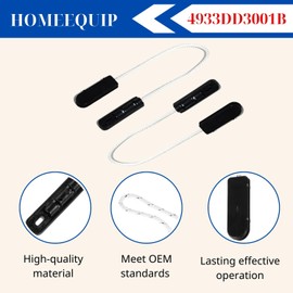HomeEquip 4933DD3001B Dishwasher Door Hinge Cable Assembly Replacement Part - Exact Fit for LG Dishwashers - Replaces 4933DD3001A PS3524406 AP4511304 - Pack 2