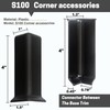 COUKIU Self Adhesive Baseboard Corner Blocks, 4inch(Width)3 Inside + 3