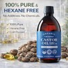 Castor Oil Organic Cold Pressed,100% Pure Hexane Free, Unrefined Natural