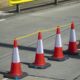 iplusmile Yellow Plastic Safety Barrier Chain (20 Feet) Caution Security Chain Safety Chain for Crowd Control, Construction Site | Safety Barrier