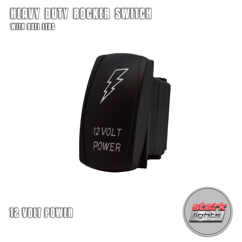 12 Volt Power - Blue - Laser Etched 5-Pin Double