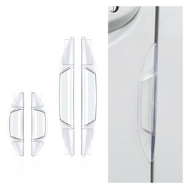 4 PCS Car Door Bumper Anti-Collision Strips, Car Door Embedded Anti-Scratch Strip, Self-Adhesive Car Side Door Edge Guard Protector, Universal Car Door Protection Decorative Cover (Transparent)