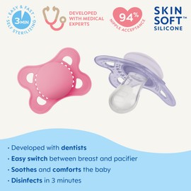 MAM Original Matte Baby Pacifier, 0-6 Months, 6 Count