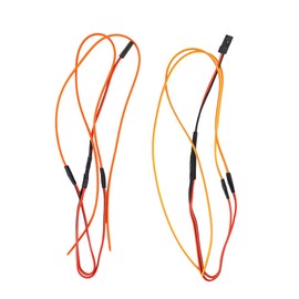 NMNRC 2PCS Red Yellow RC LED Strip Lights Flexible Cuttable Kit for FCX24 TRX4M SCX24 AX24 FCX18 1/24 1/18 RC Crawler Car Upgrades Part