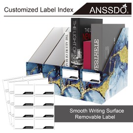 ANSSDO 6 Pack Magazine File Holder Premium Magazine Holder for Desk, Foldable Cardboard Magazine File Organizer as Book Bins Folder Holder Magazine Storage for Office or School