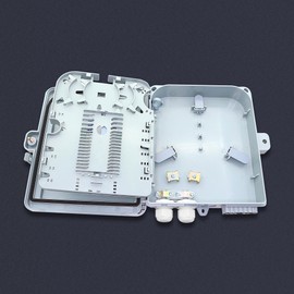 PNGKNYOCN 12 Core FTTH Fiber Distribution Box, IP65 12 Port Fiber Distribution Box Splitter Box, for Indoor Outdoor Optical Fiber Splicing Windin