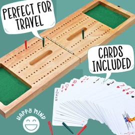 Jaques of London Cribbage Board | Luxury Cribbage Set With Cards And Case | Premium Cribbage | Ideal Cribbage Board | Since 1795