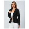Milumia Women's Casual Long Sleeve Blazer Work Dressy Peplum Ruffle