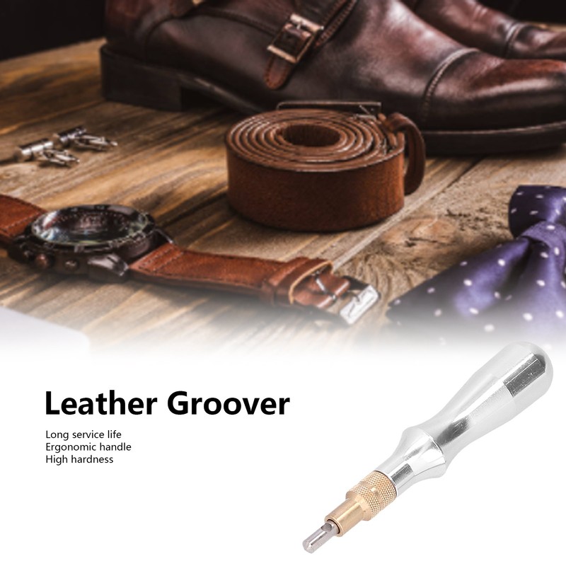 Leather Groover Aluminium Copper High Hardness Durable Exquisite Leather Beveler