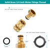 FINEST+ Garden Hose Quick Connector, Solid Brass 3/4 Inch Thread