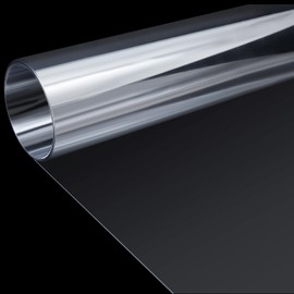 Beeveer 48 x 96 Inch Extra Large PET Plexiglass Sheets Roll, Transparent Clear Flexible Plastic Sheet for Craft, Picture Frames, Sign Blank, DIY Display Project, Protective Barriers