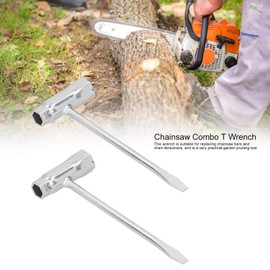 2 Pcs Combination Screwdriver and Wrench, 13x19 Mm Replacement T Wrench Spanner Tool, Chainsaw Combo Socket Spanner for P41/P50/P51/P60 Chain Saws
