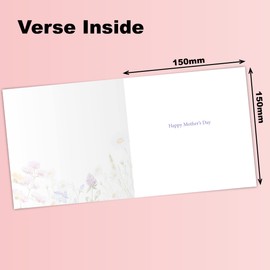Absolutely Yours Mothers Day Card. Card for Mum. Flower Design with matching Envelope. 150x150mm. Ecofriendly. Printed and Packed in UK