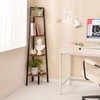 Yoobure 4-Tier Corner Bookshelf with Metal Frame - Ladder Display
