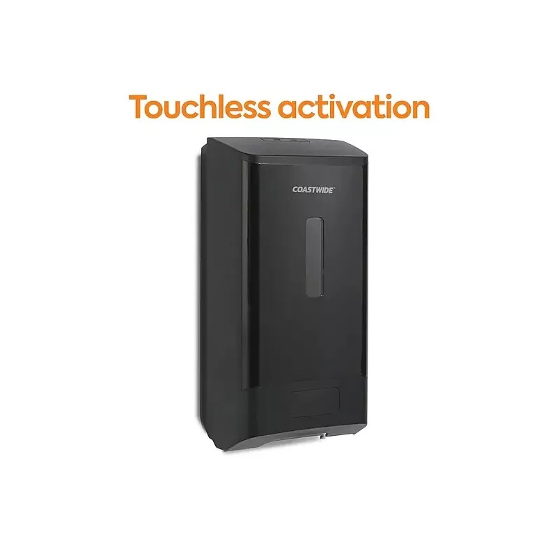 Coastwide Pro J-Series Automatic Hand Soap Dispenser, 1200 mL, Black
