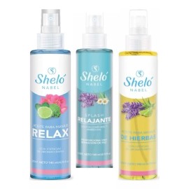 Sheló Nabel Aceite Para Masaje De Hierbas + Aceite Relax + Aceite Splash