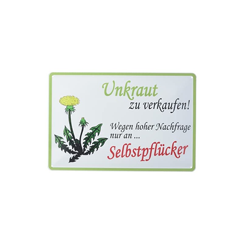 Schatzmix Tin Sign Weeds Metal Wall Decoration 20 x 30