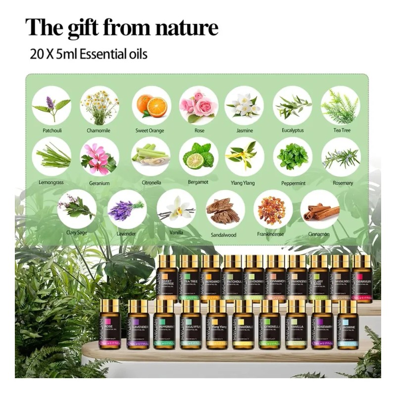 Juego De Regalo De Aceite Esencial Puro De Árbol De