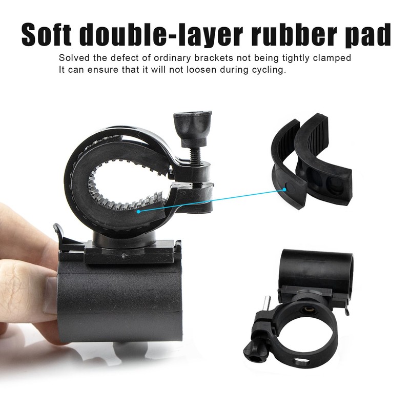 xiruiubao Torch Mount Bicycle, 360 Degree Rotatable Bicycle Light Holder