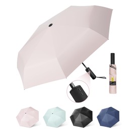 [Automatic Telescopic Opening/Close] Folding Umbrella, Parasol, For Both Sun and Rain, One-Touch, Automatic Opening/Closing, Large Size, 38.6 inches (98 cm), 7 Ribs, Women's, Lightweight, Type-C