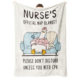 musaecoin Nurse Gifts for Women/Men, Gifts for Nurses - Soft Nurse Blanket, Nurse Appreciation Graduation Week Gifts, LPN RN Gifts for Nurses Flannel Throw Blanket 60" x 50"