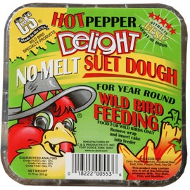 C&S Hot Pepper Delight, No Melt Suet Dough 11.75 Ounces, 12 Pack
