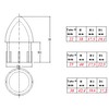 HAIWEN 316 Stainless Steel Bullet Insert Cap,Marine Grade Pipe Fitting