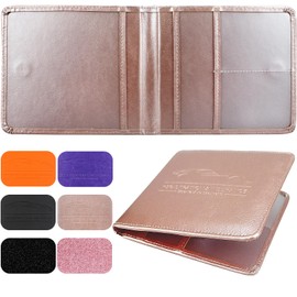 Car Registration and Insurance Holder, Premium Leather Registration and Insurance Card Holder, vehicle Glove Box Car Organizer, wallet Accessories Case with Magnetic Shut for Cards, Essential Document, Driver License Vehicle Paperwork (Rosegold)