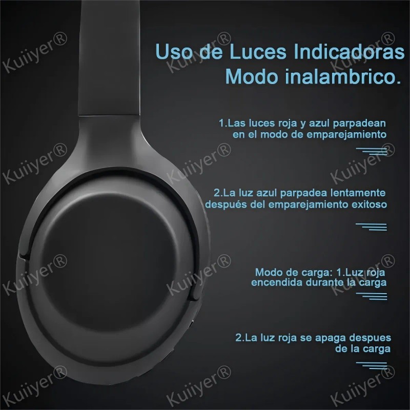 Audfonos Bluetooth Inalmbricos De Diadema Con Activa Cancelacin Ruido Y