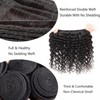 Deep Wave Human Hair Bundles with Closure Brazilian Hair 3