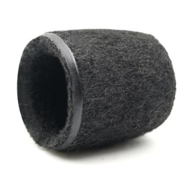 Design61 Set of 4 Felt Glides Glides Felt Caps for Round Tubular Chairs with a Diameter of 20 mm Black
