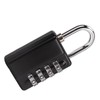 Gym Bag Locker Padlock 4 Digit Combination Zinc Alloy Black