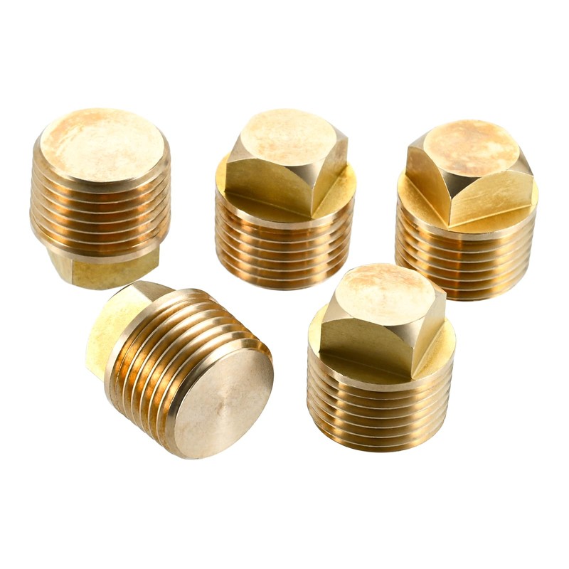 Mtsooning 5PCS 1/2 Inch NPT Solid Brass Boat Drain Plugs,
