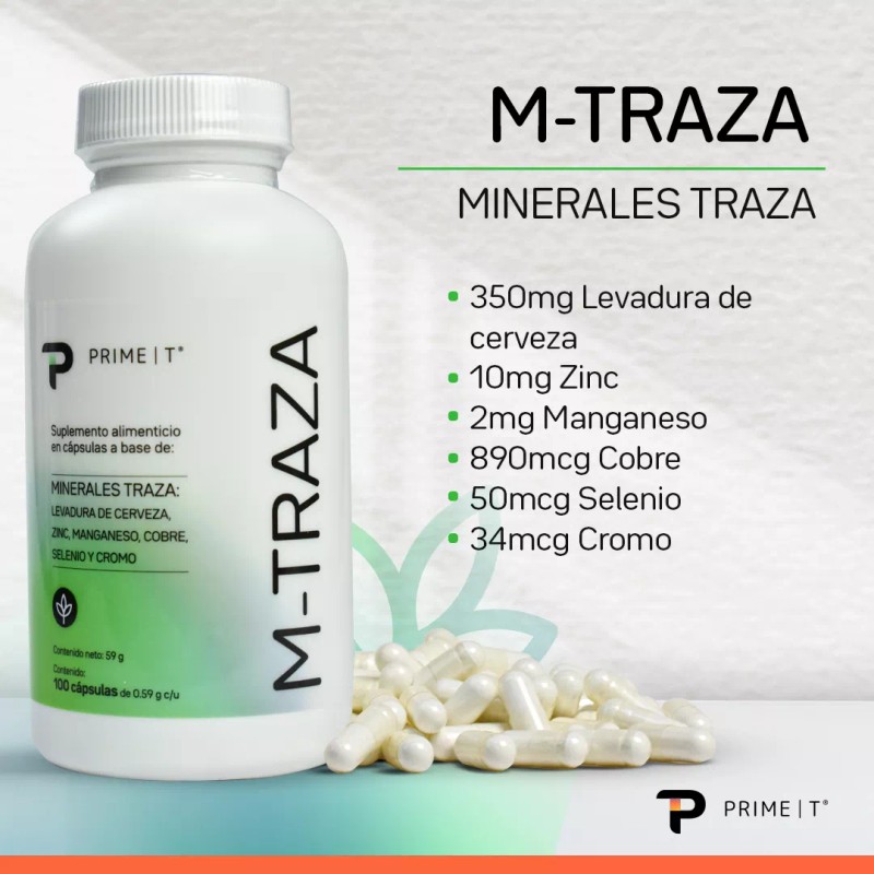 Primetech Nutrition Minerales M-traza Primetech 100 Caps De 0.59 G