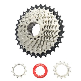 CYSKY 9 Speed Cassette 11-32T Cassette Suitable for Mountain Bike, Road Bike, MTB, BMX (Lightweight) (11-32T)
