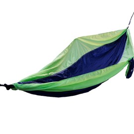 GO2 Traveler Nylon Hammock - Camping Hammock - Color: Lime/Navy